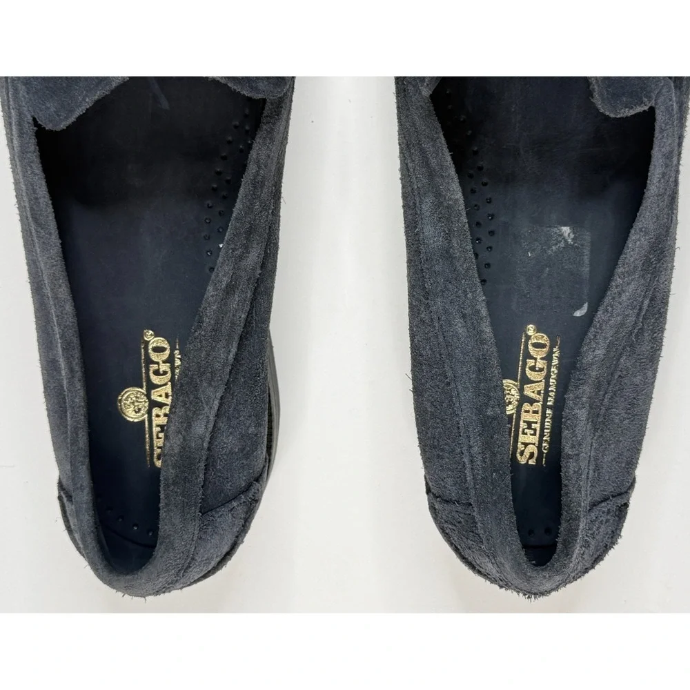 Sebago Classic Dan Flesh‎ Out Men's Gray Suede Penny Loafers Size 12.5 R